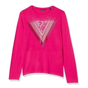 NWT Girls Guess Long Sleeve Rhinestone Top - Size 10